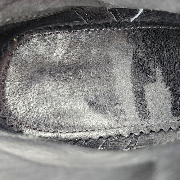 Rag & Bone Harrow Grey Suede Block Heel Booties - Picture 7 of 15